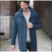 STAUER Hampton Explorer Mens Full-Zip Lined Hoodie Canvas Jacket 2XL Blue Nwt