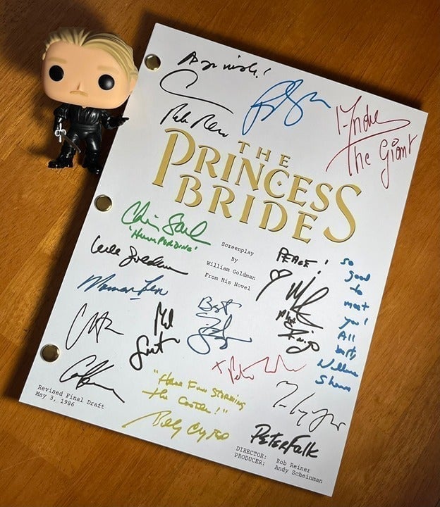 The Princess Bride Script Signed- Autograph Reprints- 154 Pages- As You Wish