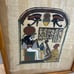 Vintage Egyptian Papyrus Framed Horus Art