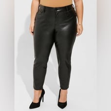 NWT Torrid Perfect Skinny Faux Leather High Rise Pant in Deep Black Size 22