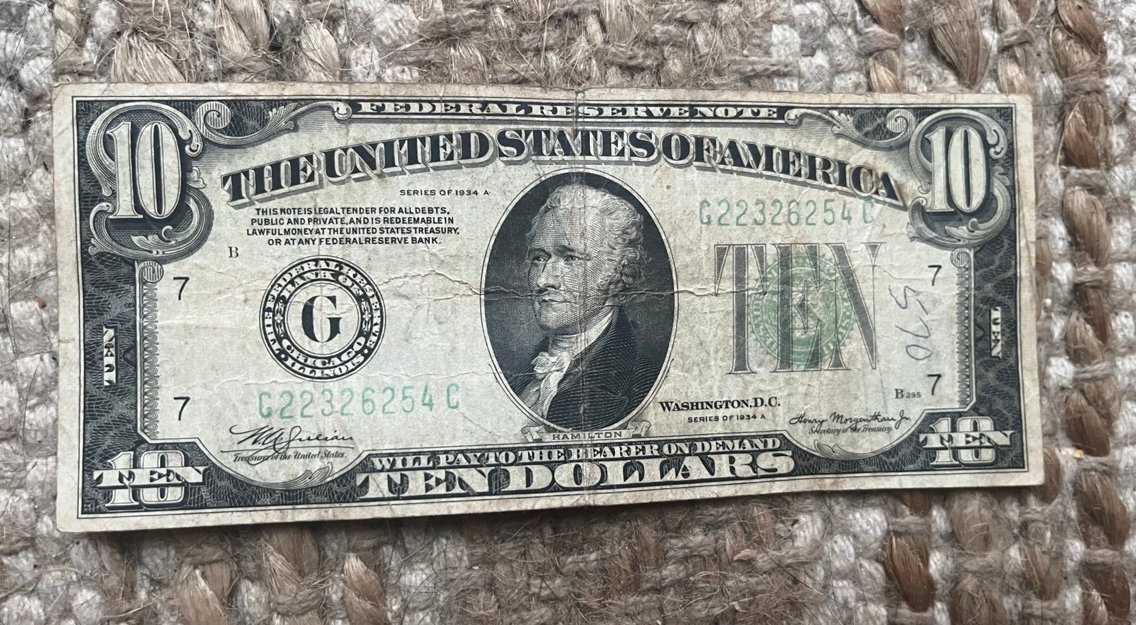 1934 ten dollar bill