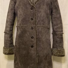 Express Ladies Genuine Leather Trenchcoat, Size Medium EUC