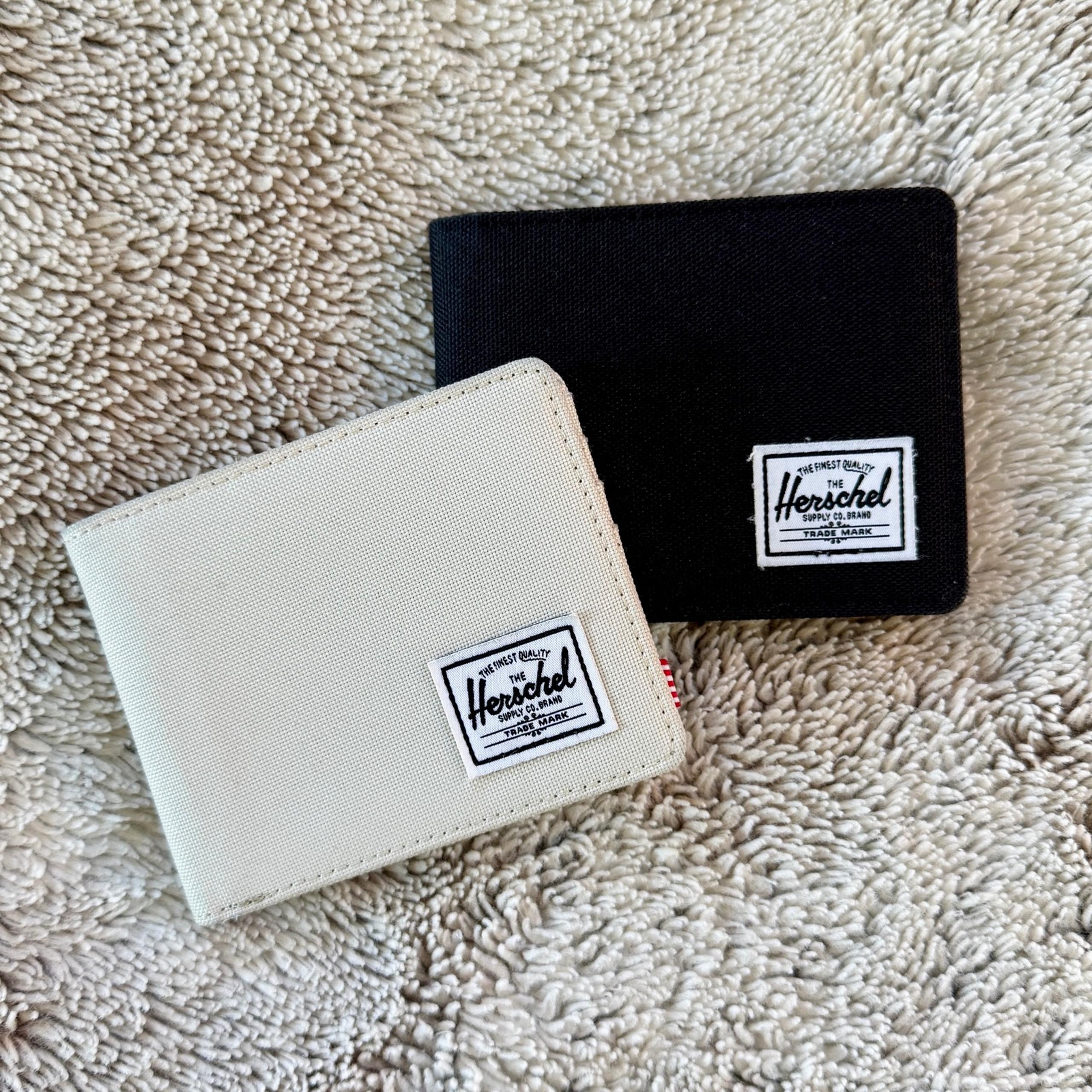 (Bundle of 2) HERSCHEL SUPPLY CO. Roy Wallets, Natural/Black