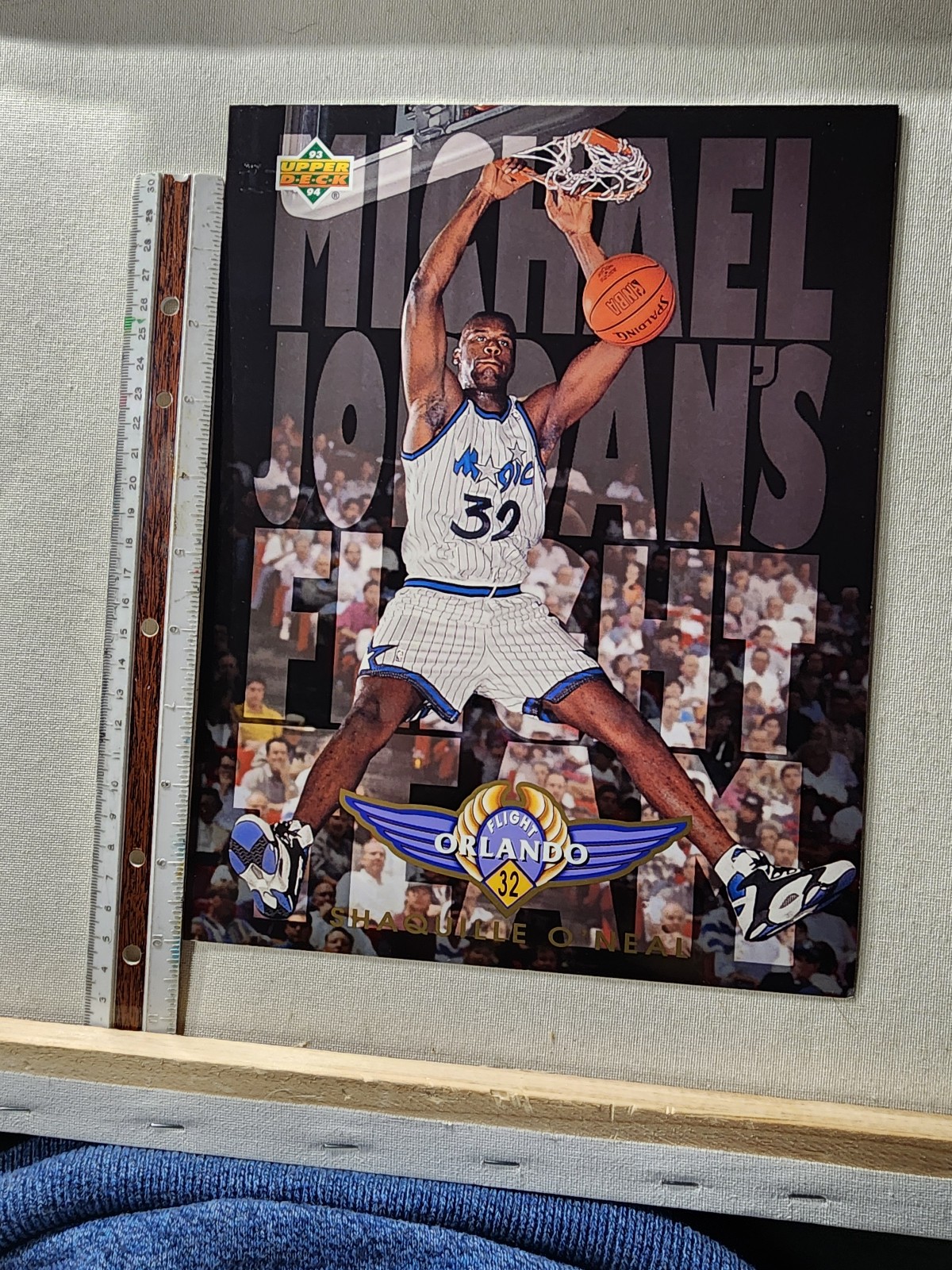 93/94 Upper Deck Michael Jordan’s Flight Team #FT16 Shaquille O’Neal 8.5x11 Ltd