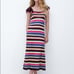 ZARA LONG CROCHET DRESS MULTICOLORED