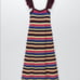 ZARA LONG CROCHET DRESS MULTICOLORED