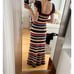 ZARA LONG CROCHET DRESS MULTICOLORED