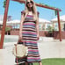 ZARA LONG CROCHET DRESS MULTICOLORED