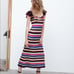 ZARA LONG CROCHET DRESS MULTICOLORED