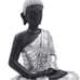 Buddha Statue Silver Finish 16” Tall