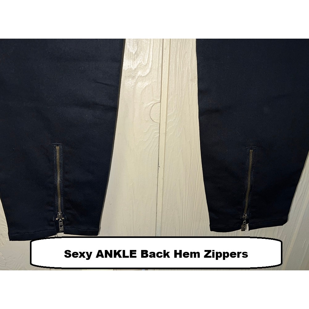 Belle Kim Gravel Jeans Womens 18W Zip Black Ankle Pull On Triple Luxe Jegging
