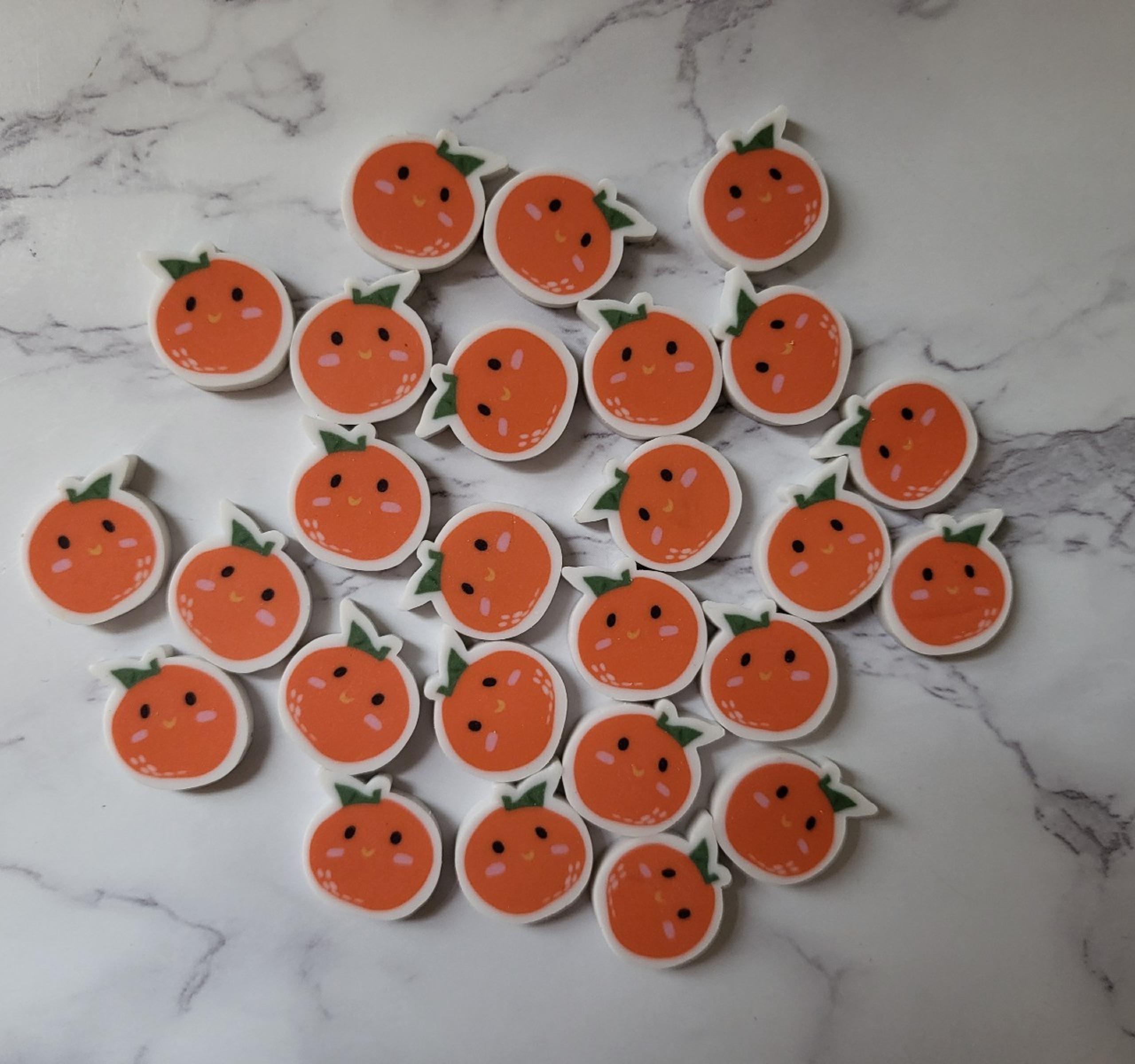 Orange Fruit Mini Erasers
