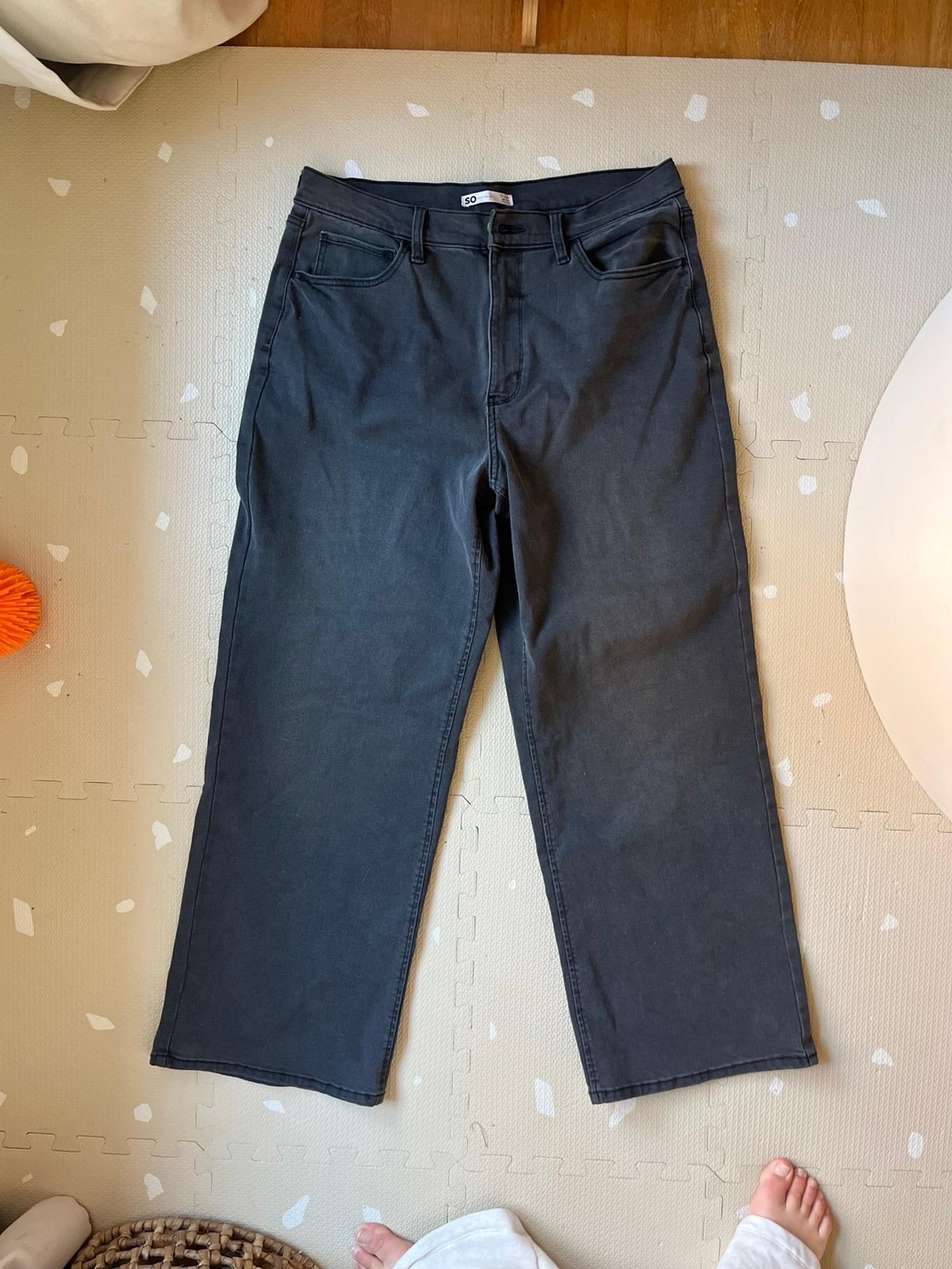 black wide leg jeans