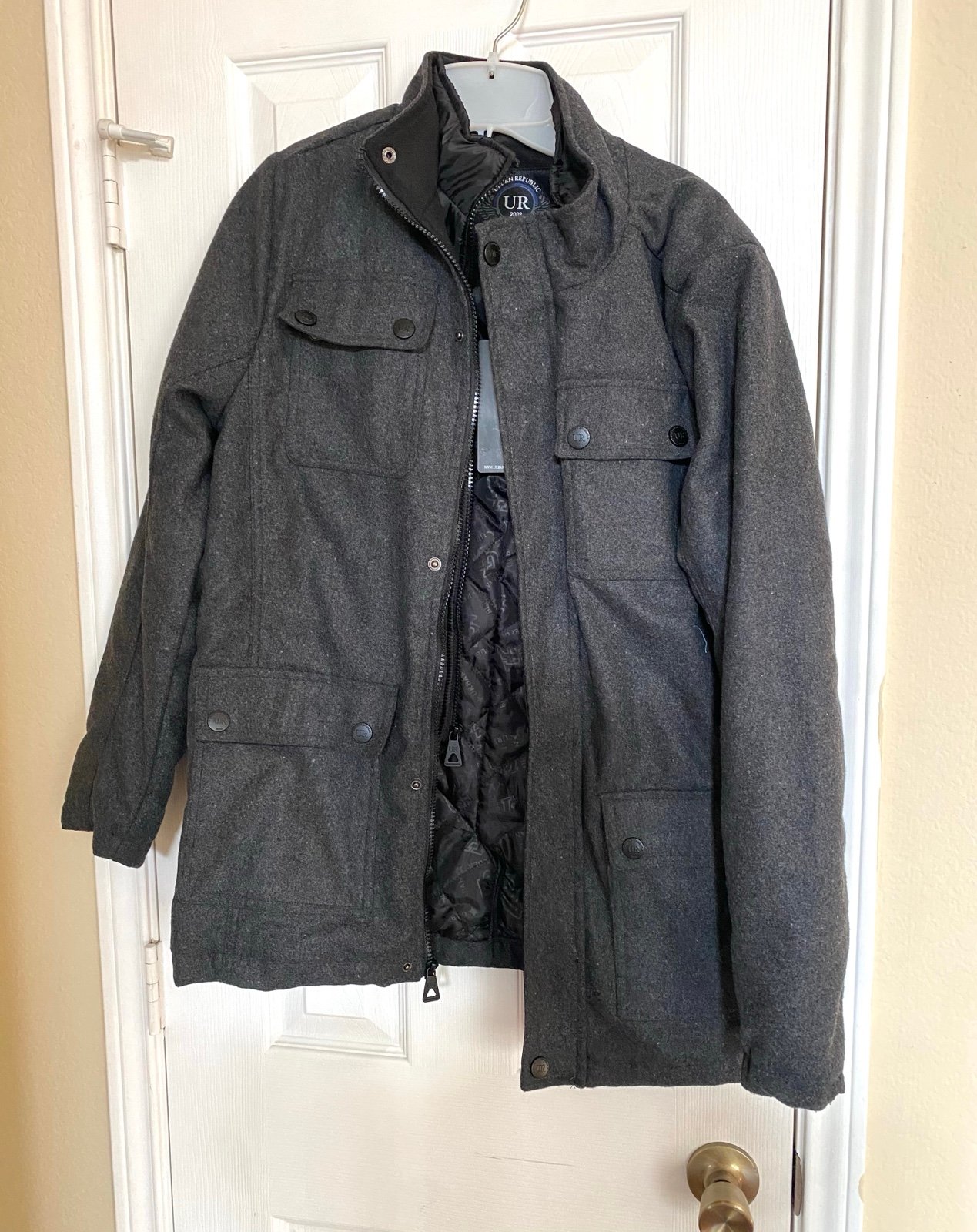 NEW Urban Republic Big Boys Jacket/Coat with Zipper Size XL 18/20 in Grey