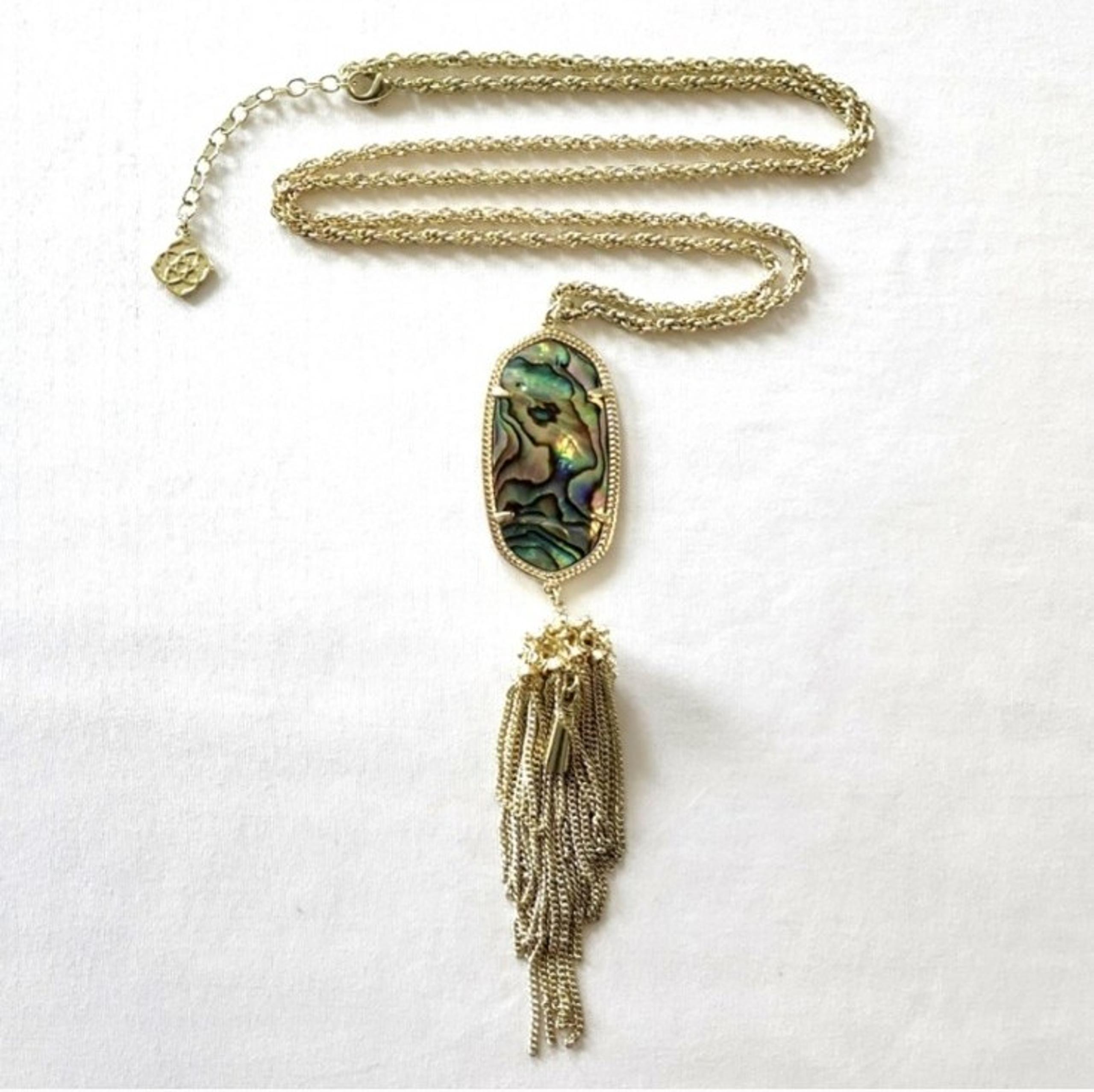Kendra Scott Abalone Rayne pendant necklace tassel