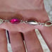 Pink sapphire silver Bracelet