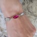 Pink sapphire silver Bracelet