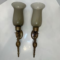 Brass sconce candle holders