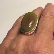 Green Opal 925 Sterling Silver Ring