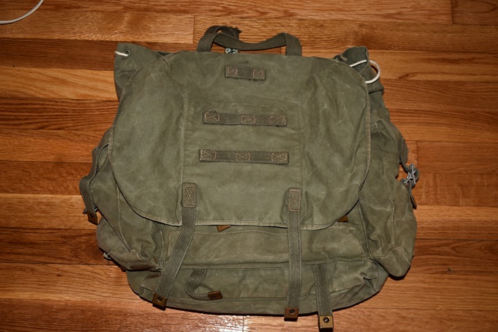 Vintage 1960s West German Bundeswehr Backpack Rucksack Military OD