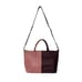 Boden Leather Tote Bag Shoulder Purse Two Tone Pink Red Leather Handbag Burgundy