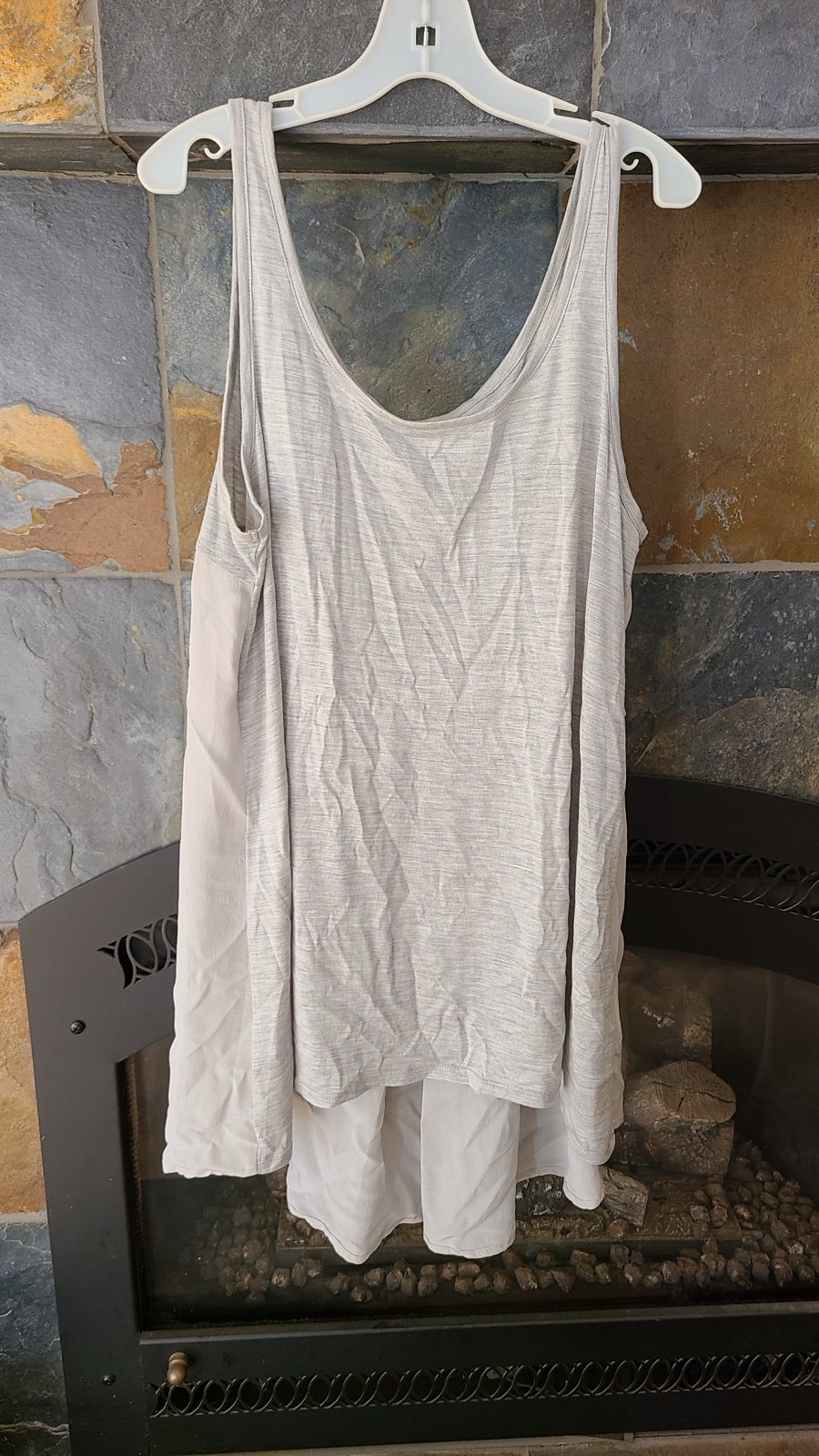 EILEEN FISHER SILK COTTON CREPE DE CHINE TANK TOP
