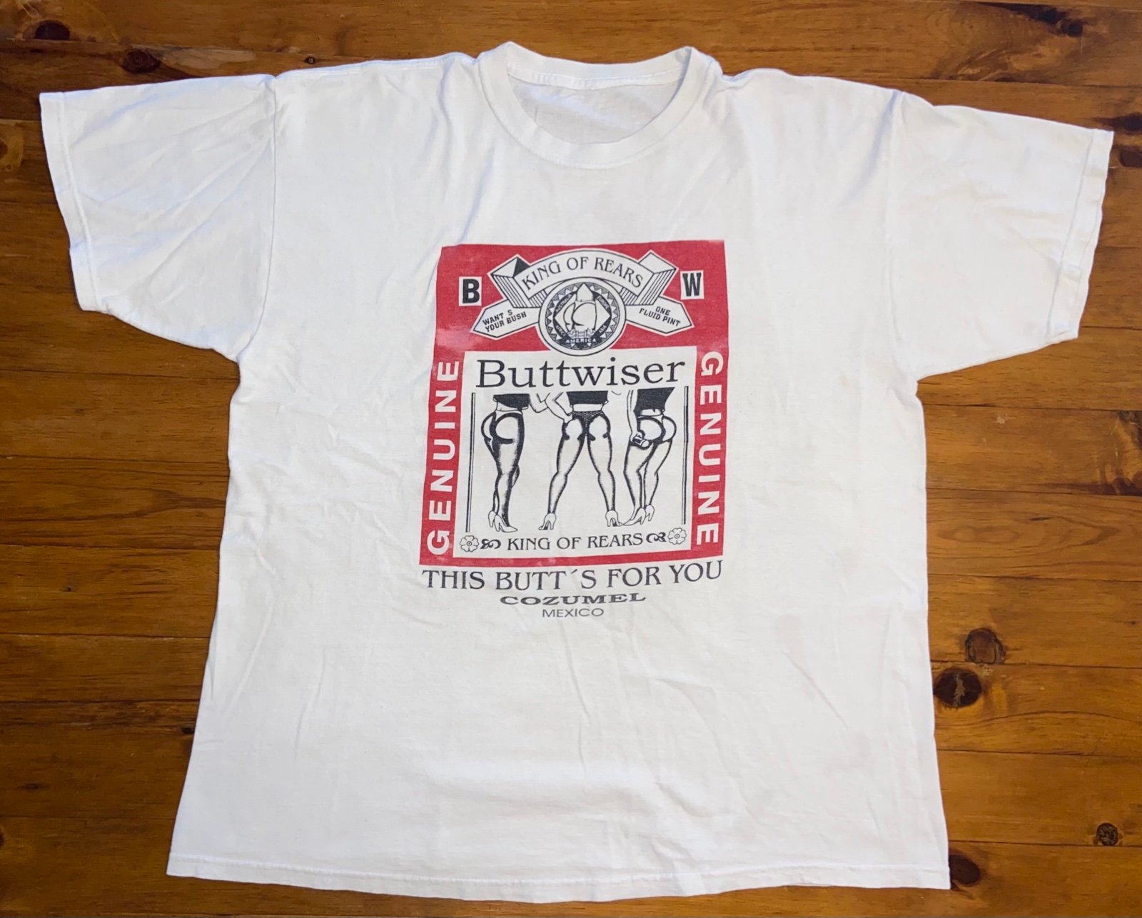Vintage 90s Buttwiser This Butt For You Budweiser T Shirt Adult XLarge Men XL