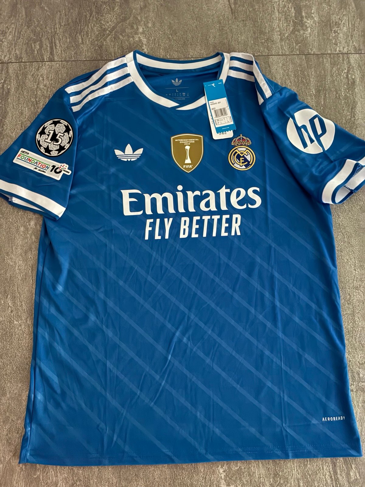 Real Madrid 25/26 Third Kit size Large (55cm chest) Regular Fit Jersey