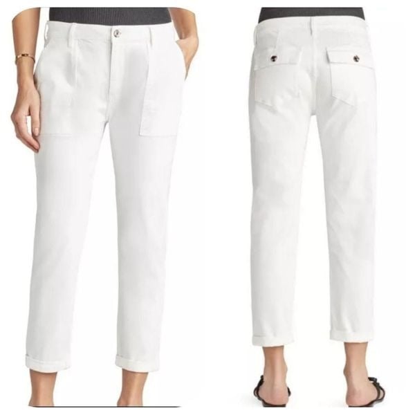 Sam Edelman White The Cargo Ankle Pants Size 26