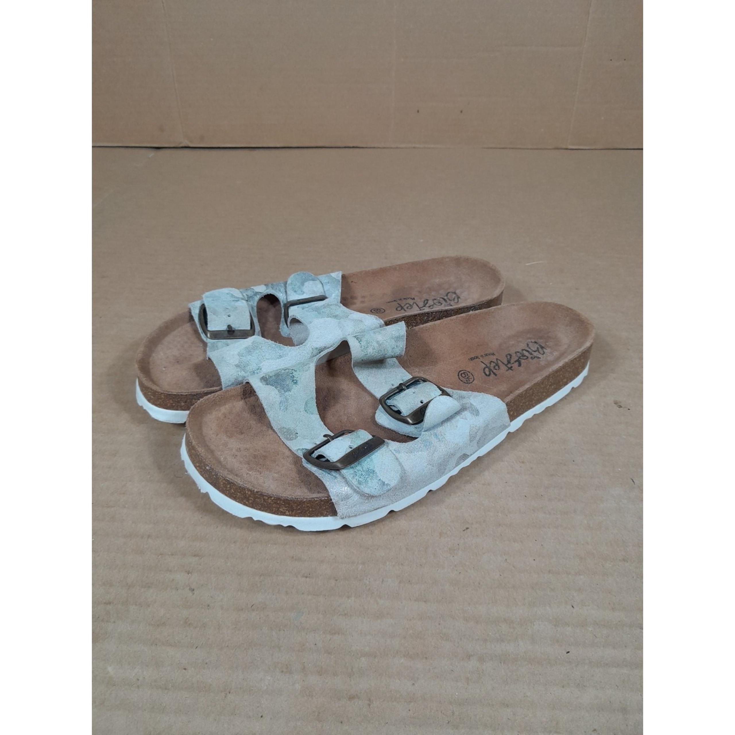 Biostep Double Strap Camouflage leather Comfort Slip On Sandals Slides  6.5 Camo