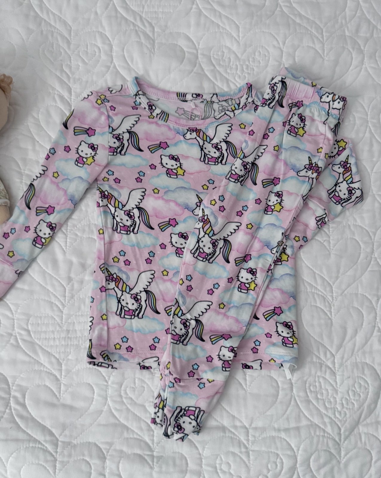 posh peanut hello kitty unicorn pj set