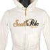 Southpole Sweatshirt Hoodie Womens Size Small White Crop Top Y2K Retro Full Zip