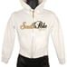 Southpole Sweatshirt Hoodie Womens Size Small White Crop Top Y2K Retro Full Zip