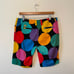 Loudmouth 15 golf shorts black multicolor AOP circle sporty Y2K Vintage cotton