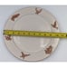 Frankoma Pottery Sportsman Bone White Dinner Plate 10.5 Fish Birds Hunting