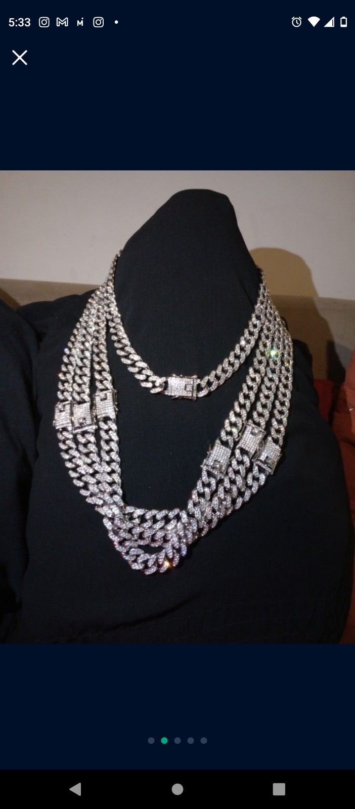 The reach rapper stacks 18 chain + 3 26 chains Real Diamonds, but they’ve been