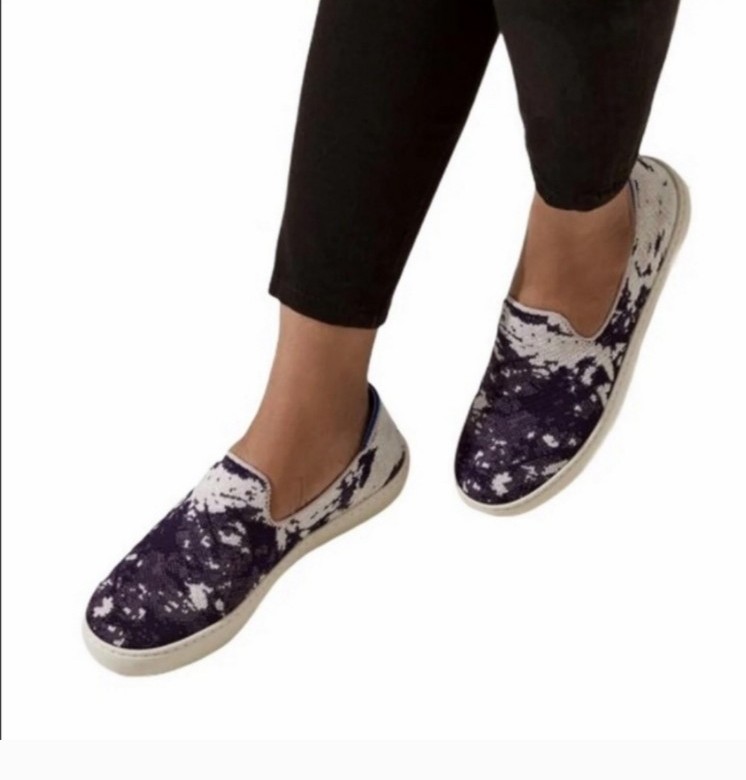 Rothy's Shibori Tie Dye Limited Edition Sneakers In Ocean Iris(Retired)