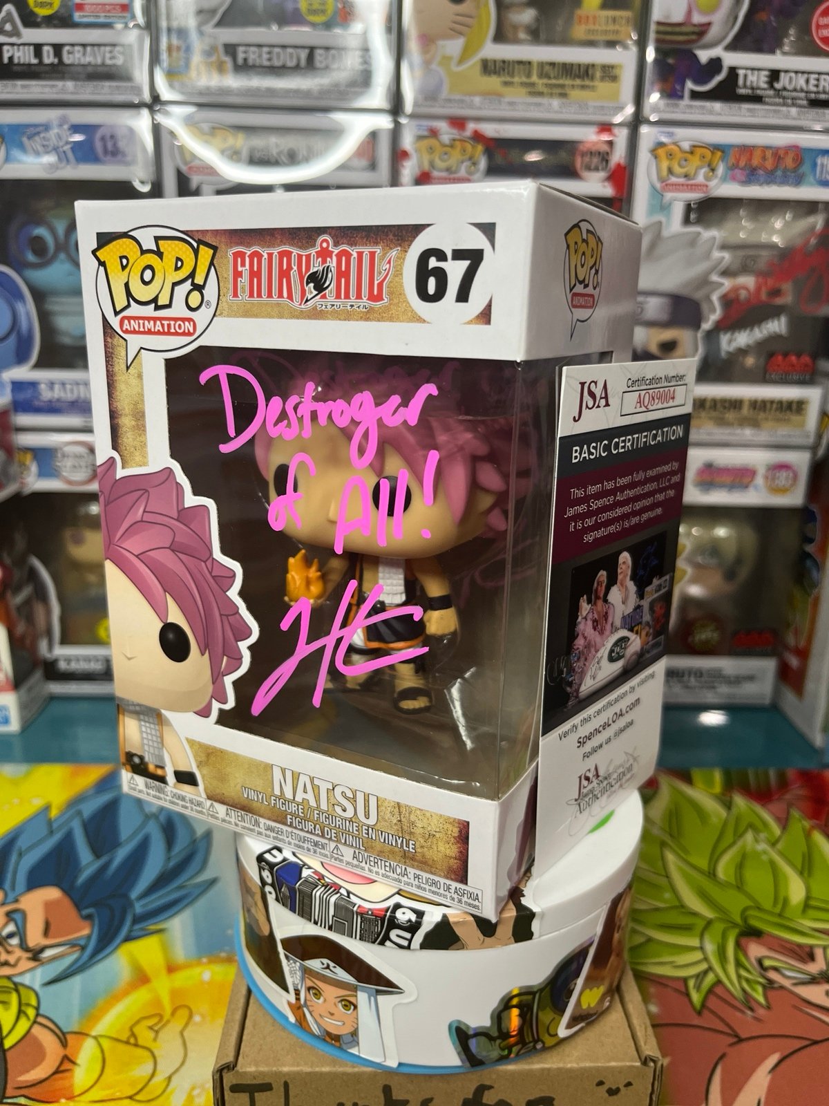 fairy tail: natsu signed funko pop