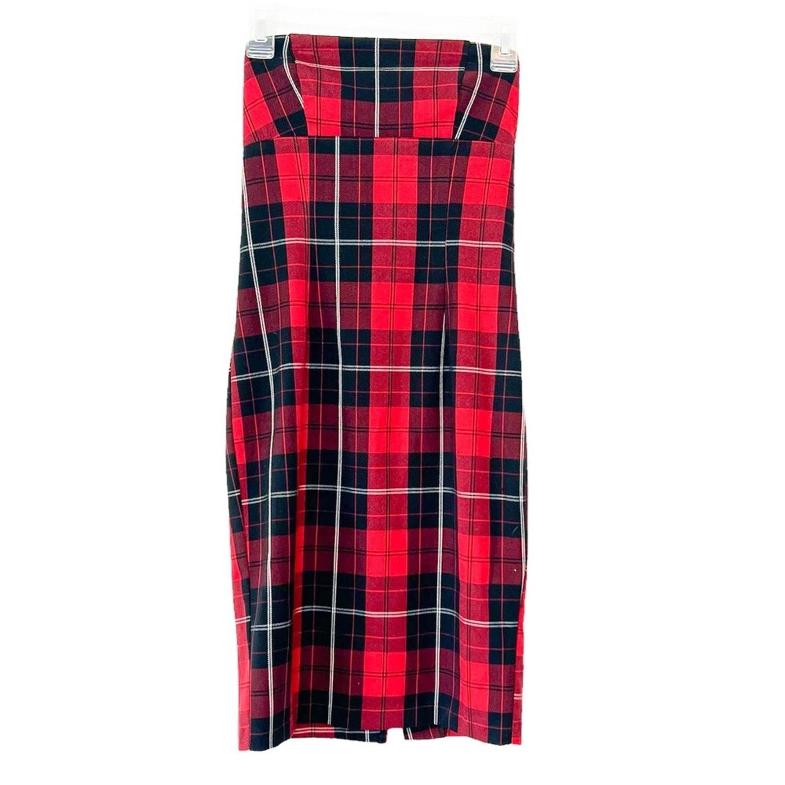 A’GACI Plaid Strapless Gothic/Grunge Dress Small