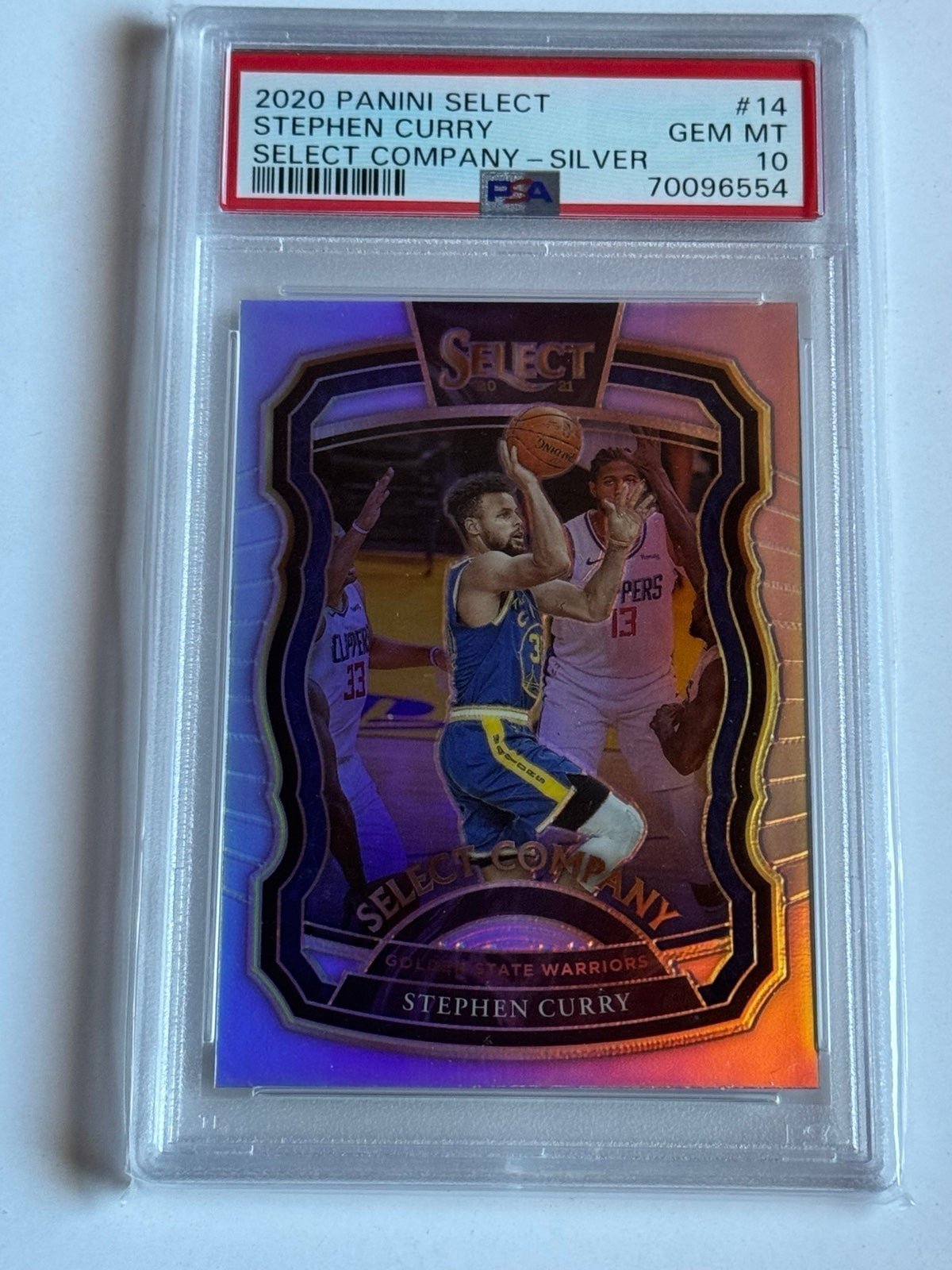 STEPH CURRY PSA GEM MINT 10 2020 PANINI SELECT COMPANY - SILVER #14
