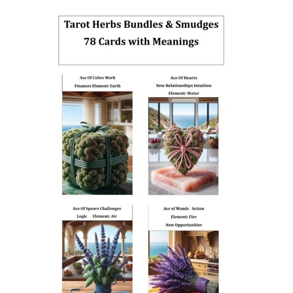 Herbs and smudges tarot deck 78 cards