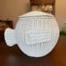 White Wicker Fish Nursery Hamper Toybox Storage Basket Porch Decor