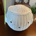 White Wicker Fish Nursery Hamper Toybox Storage Basket Porch Decor