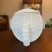 White Wicker Fish Nursery Hamper Toybox Storage Basket Porch Decor