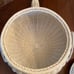 White Wicker Fish Nursery Hamper Toybox Storage Basket Porch Decor