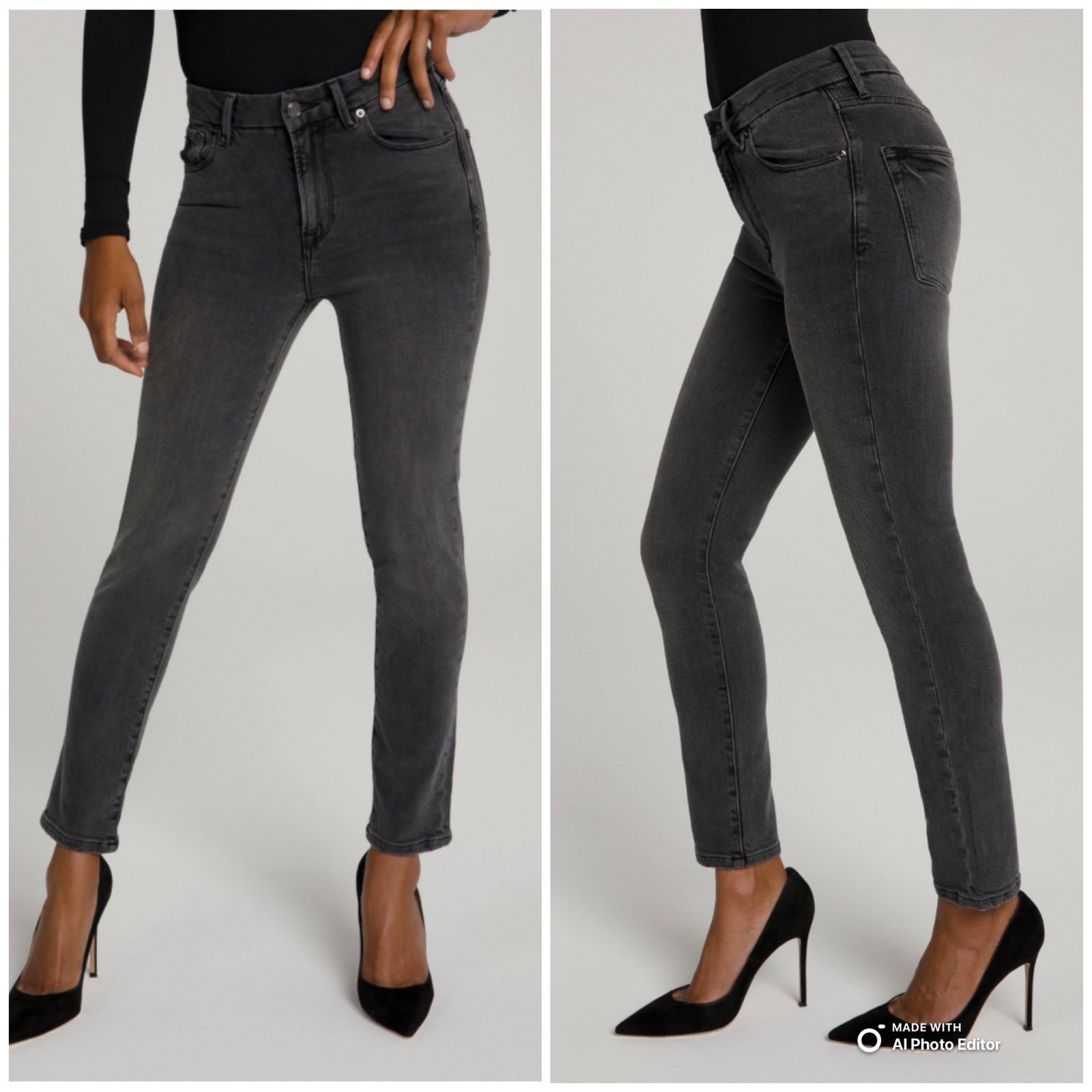 ✨Good American✨ NWT Good Classic Jeans Black Wash Size 2/26