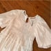 A Loves A White Crochet Balloon Sleeve Ruffle Mini Dress