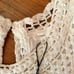 A Loves A White Crochet Balloon Sleeve Ruffle Mini Dress