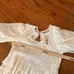 A Loves A White Crochet Balloon Sleeve Ruffle Mini Dress