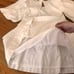 A Loves A White Crochet Balloon Sleeve Ruffle Mini Dress